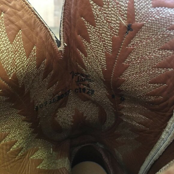 Tony Lama Vintage Smooth Ostrich Round Toe Cowboy Boots Mens 8 D - Picture 11 of 12